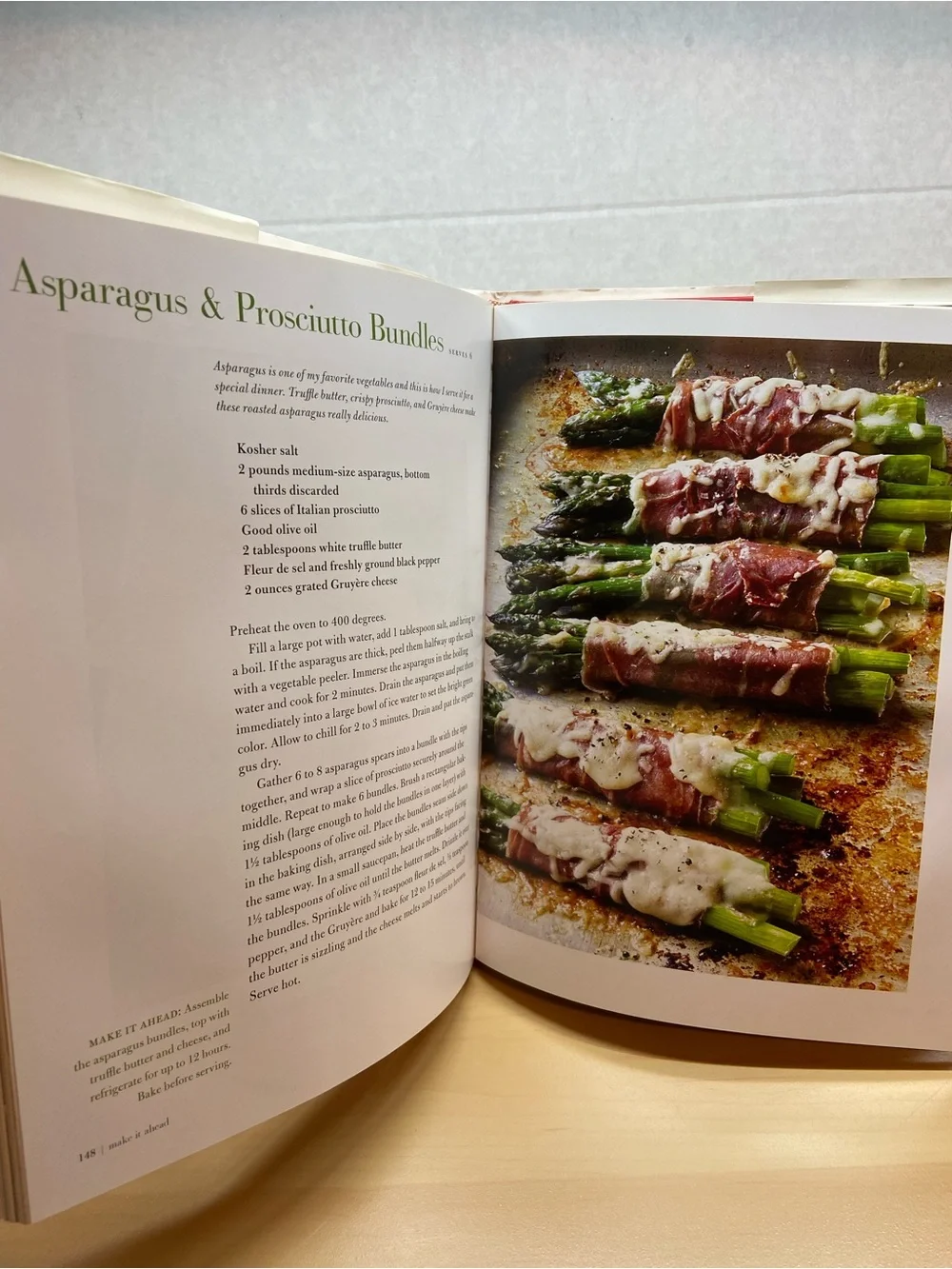 Make It Ahead Cookbook - White Cover with Red Accent